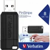 Disk USB Verbatim PinStripe 8 GB - čierny, 8 GB, USB 2.0, Náhľad obrázku produktu 8