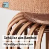 Bambus Tischlampe mit Textilschirm Produktbild-Vorschau 5