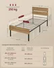 A diagram showing the dimensions of a bed frame and compatible mattress sizes, along with weight capacity and comfort levels. Produktbild-Vorschau