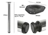 4x Höhenverstellbare Tischbeine Ø60mm – Chrom, 710mm + 30mm Produktbild-Vorschau 2