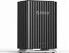 A black Orico dual-bay external hard drive enclosure with a ribbed design, shown from the front on a white background. Anteprima dell’immagine prodotto