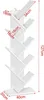 EUGAD Bücherregal Standregal Mit 9 Ebenen, Weiß, 40x127x20 Produktbild-Vorschau 3