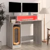 Scrivania con LED Grigio Sonoma 97x45x90 cm Materiale a Anteprima dell’immagine prodotto 2