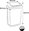 keeeper Swing-Bin 25 L 33,5 x 25,5 x 53,5 cm Voir les images du produit 11