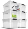 Juskys Aufbewahrungsbox mit Deckel - 6er Set Kunststoff Produktbild-Vorschau 1