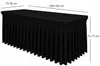 Stretch Tischhusse 185x78 cm - Schwarz - Elastische Produktbild-Vorschau 3