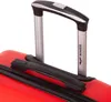 A close-up view of the handle and telescoping mechanism of a red suitcase. Produktbild-Vorschau