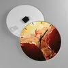Wanduhr - Rund - Glasuhr - Mann Berg Freiheit - 40x40cm - Produktbild-Vorschau 2