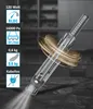 A cordless handheld vacuum cleaner is shown on a dark surface with a blurred kitchen background. Feature callouts are displayed on the left. Anteprima dell’immagine prodotto