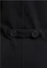 A close-up view of a black jacket with two buttons on a decorative flap. Produktbild-Vorschau