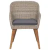 A single outdoor chair with a gray cushion, shown from the front. Náhled obrázku produktu
