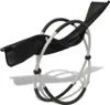 vidaXL Sonnenliege Geometrisch Outdoor Stahl Schwarz und Produktbild-Vorschau 4