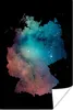 MuchoWow® Poster Karte - Deutschland - Galaxie 20x30 cm - Produktbild-Vorschau 1