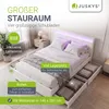 Juskys Polsterbett Lyon 140 x 200 cm weiß – Bettgestell mit Produktbild-Vorschau 2