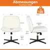 Bürostuhl Ohne Armlehne, Teddysamt und Bequemes Netzgewebe Produktbild-Vorschau 2