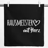 Huuraa Kissenbezug Hausmeister mit Herz 40x40cm Black Produktbild-Vorschau 1