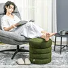 HOMCOM – pufy, podnóżki, okrągłe pufy tapicerowane, Podgląd zdjęcia produktu 2