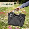 eluno Einkaufstasche WARWE aus Polyester, schwarz 43 x 29,5 Produktbild-Vorschau 2