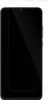 A clear screen protector is shown laid over a black smartphone screen. Produktbild-Vorschau