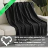 Černá fleecová deka Eco ze 100 % recyklovaného materiálu +  Náhled obrázku produktu 3
