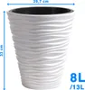 Kleines Pflanzgefäß Sand mit Einsatz weiß 29,5 cm Produktbild-Vorschau 10