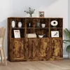 vidaXL Highboards 3 Stk. Räuchereiche Holzwerkstoff -  Produktbild-Vorschau 2