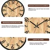 MODFU Wanduhren Holz, Wanduhr 34 cm, Holzdesign, Vintage Produktbild-Vorschau 6