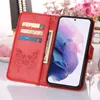 Galaxy S23 Hülle, Schmetterling Prägung Flip Leder Produktbild-Vorschau 5