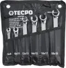 A set of TECPO open-ended wrenches laid out in a black fabric holder. Produktbild-Vorschau