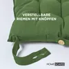 HOMESCAPES 6er Set Stuhlkissen 40x40 cm olivgrün – Produktbild-Vorschau 5