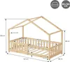 ML-Design dětská postel domeček postel 80x160 cm přírodní, Náhled obrázku produktu 6