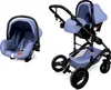 A baby car seat and stroller set on a white background. Produktbild-Vorschau