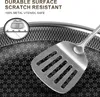 A close-up of a frying pan with a spatula, highlighting its scratch-resistant surface. Náhľad obrázku produktu