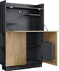 A modern secretary desk with doors open, showing shelves and compartments. Anteprima dell’immagine prodotto