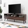home24 Tv-Lowboard - Walnuss Nachbildung - 160 cm Produktbild-Vorschau 2