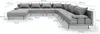 TRADA Gartenecksofa Bahama XXL Dunkelgrau Rechts 410x298 cm Produktbild-Vorschau 7