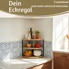 LS-LebenStil Küchenregal Eckregal Holz 27cm Stehendes Produktbild-Vorschau 5