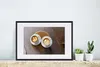 MuchoWow® Gerahmtes Poster Zwei Tassen Kaffee mit Latte Art Produktbild-Vorschau 4