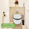 WC Sitz D-Form Schwarz mit Absenkautomatik Motiv White Produktbild-Vorschau 5