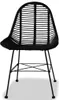 vidaXL Esszimmerstühle 4 Stk. Natur Rattan Schwarz Produktbild-Vorschau 1