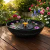 Solar Brunnen Set inkl. Akku - 45 cm bauchige Schale in Produktbild-Vorschau 3