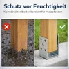 Aqbau 6er Set U-Pfostenträger zum Aufschrauben 50 mm – Produktbild-Vorschau 4