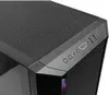 A close-up view of the top panel of a black computer case, showing the power button and USB ports. Produktbild-Vorschau