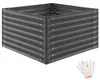 tectake® Vyvýšené záhon, 100x100x62 cm, pozinkovaná ocel, Náhled obrázku produktu 1