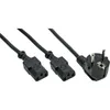 InLine Netz-Y-Kabel, 1x Schutzkontakt ST zu 2x Kaltgeräte Produktbild-Vorschau 4