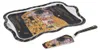 HOME ELEMENTS Talerz na ciasto z przyborami 35 cm, Klimt, Podgląd zdjęcia produktu 4