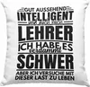 Trendation - Lustiger Spruch Lehrer Deko-Kissen mit Füllung Produktbild-Vorschau 1