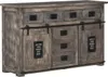 MASSIVMOEBEL24 | Buffet 150x45 Manguier laqué Gris RAILWAY Voir les images du produit 1