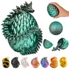 3D Drache im Ei – 30 cm Schwarz-Grüne Sammlerfigur mit 10 Produktbild-Vorschau 1