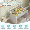 COSTWAY Kindertisch, 3 in 1 Kindersitzgruppe mit Stauraum, Produktbild-Vorschau 5
